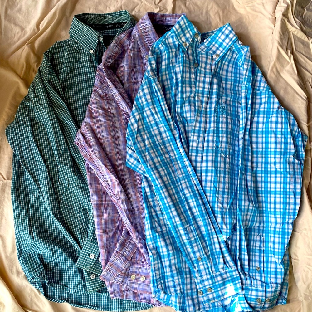 Three Men’s Button Up Shirts